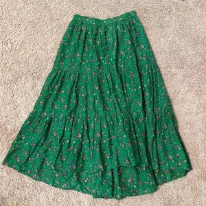 XiRENA Green Floral Maxi Skirt